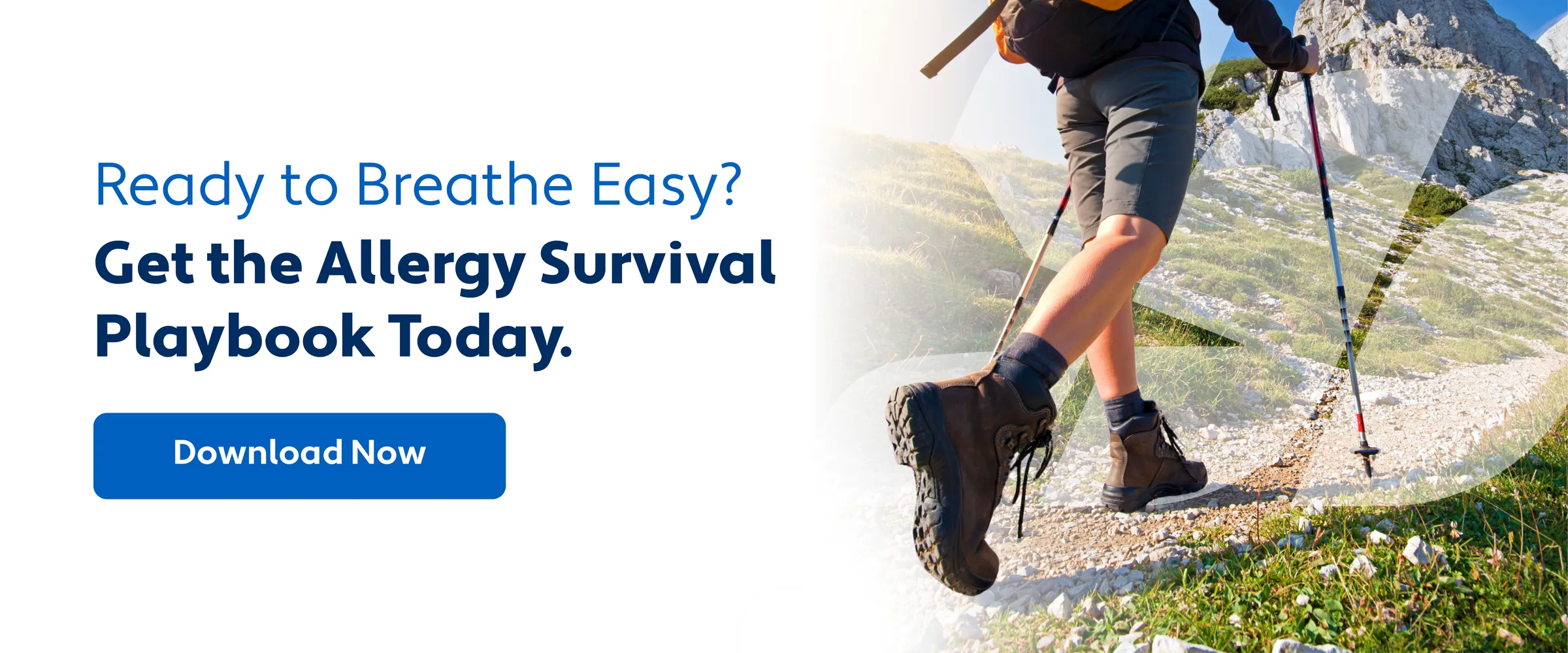 Hiker outdoors promoting Minnesota ENT’s Allergy Survival Playbook for seasonal allergy relief
